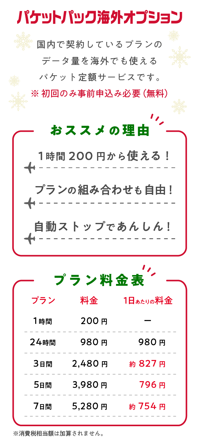 パケットパック海外オプションとは